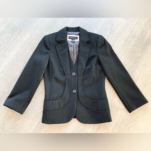 Pink Tartan Notched Lapel Blazer